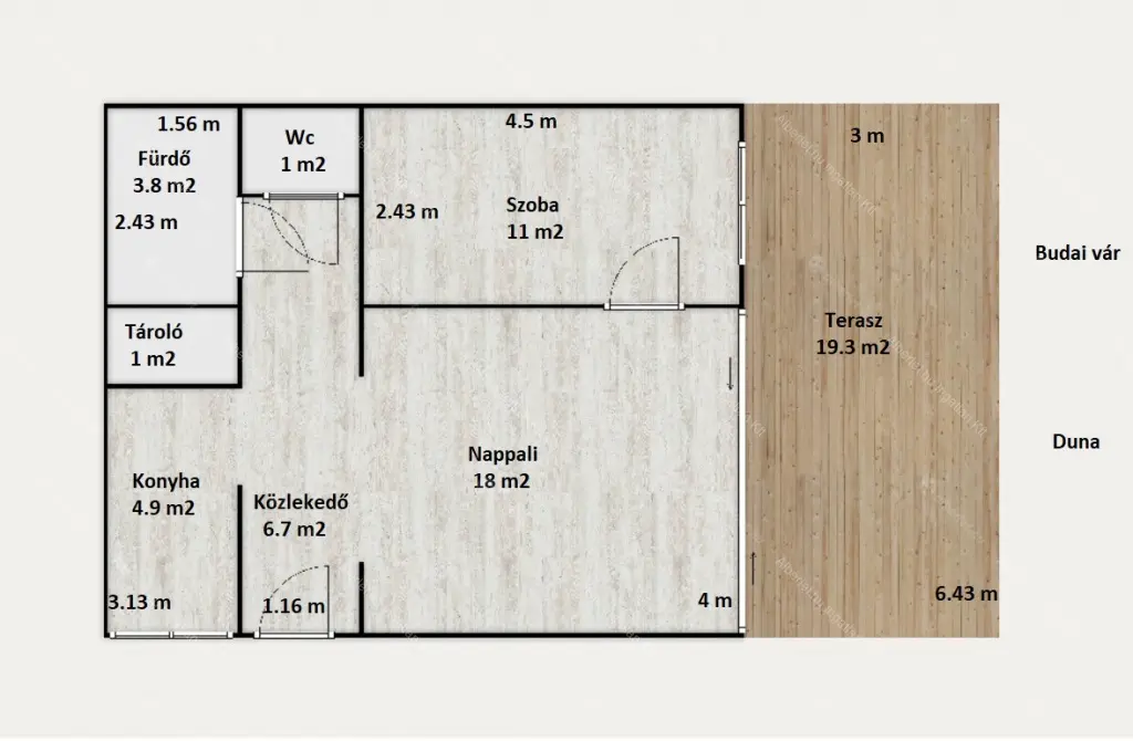 Kiadó albérlet 440000 Ft/hó áron: Budapest, I. kerület  Bérc utca. Mérete: 52 nm, 1 szobás | Alberlet.hu - 6660050