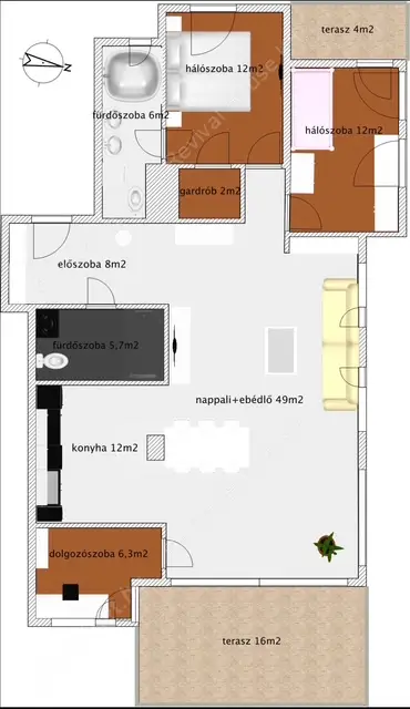 Kiadó albérlet 750000 Ft/hó áron: Budapest, II. kerület  Alsó zöldmáli út. Mérete: 113 nm, 4 szobás | Alberlet.hu - 6505192