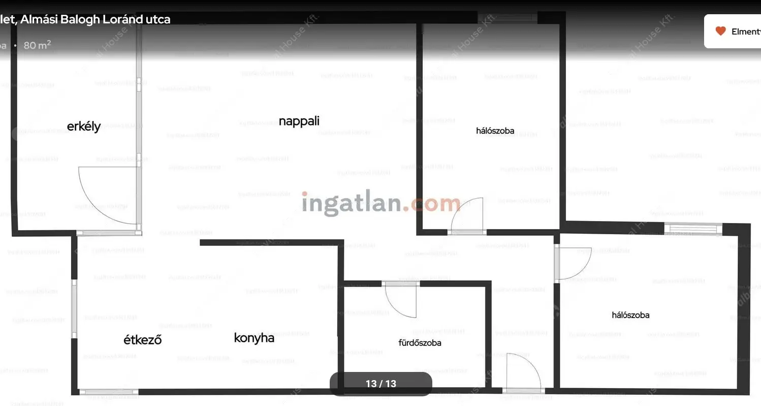 Kiadó albérlet 580000 Ft/hó áron: Budapest, III. kerület  Almási Balogh Lóránd utca. Mérete: 80 nm, 3 szobás | Alberlet.hu - 6470741