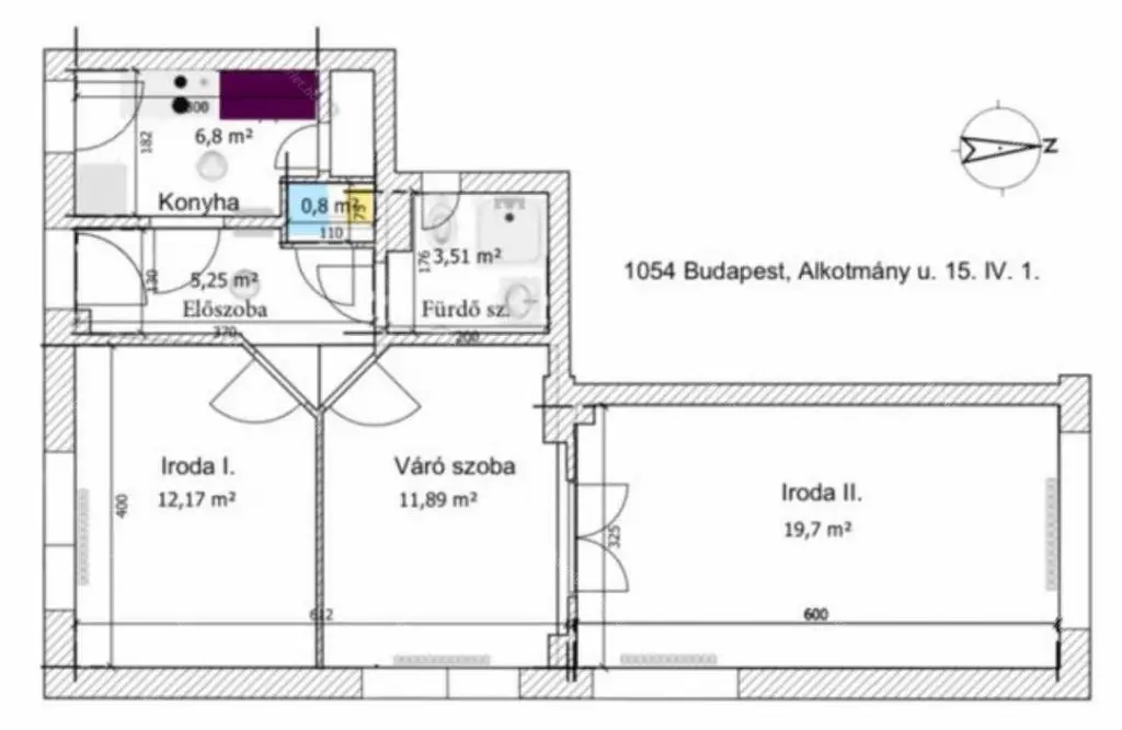 Kiadó albérlet 320000 Ft/hó áron: Budapest, V. kerület  Alkotmány utca. Mérete: 60 nm, 3 szobás | Alberlet.hu - 6680105