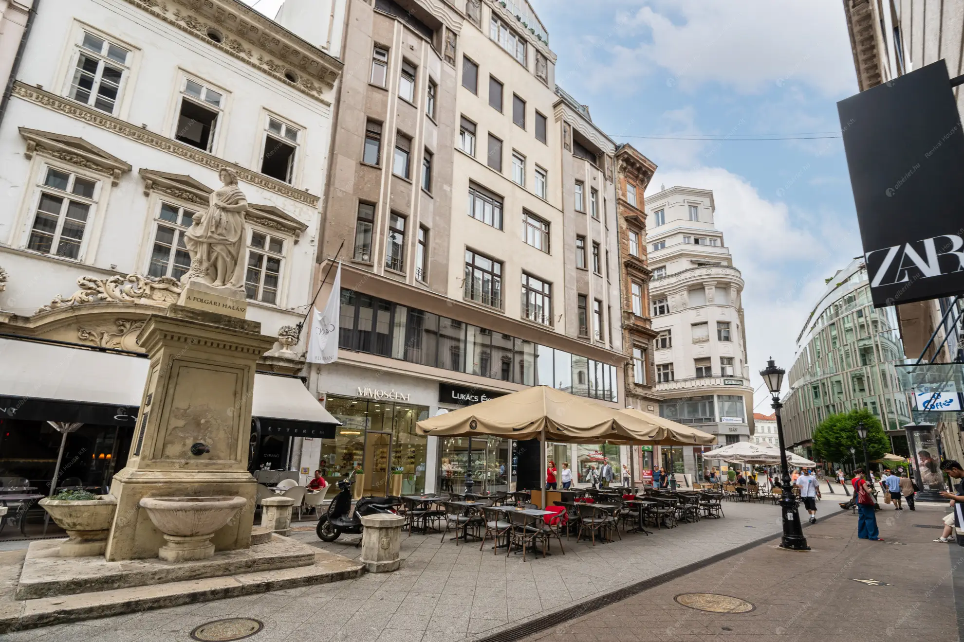 Kiadó albérlet 1290000 Ft/hó áron: Budapest, V. kerület  Kristóf tér. Mérete: 133 nm, 1 szobás | Alberlet.hu - 6587009