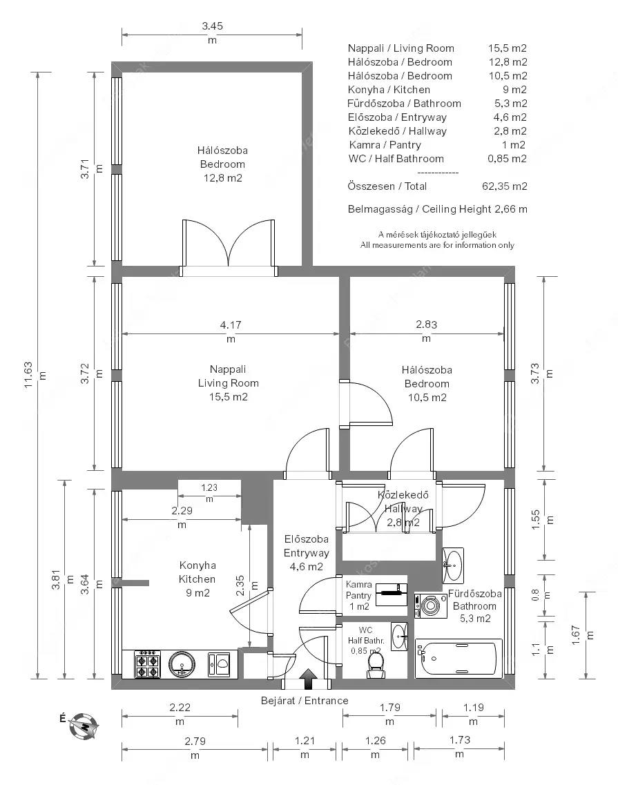 Kiadó albérlet 383000 Ft/hó áron: Budapest, V. kerület  Széchenyi utca. Mérete: 68 nm, 3 szobás | Alberlet.hu - 6393059