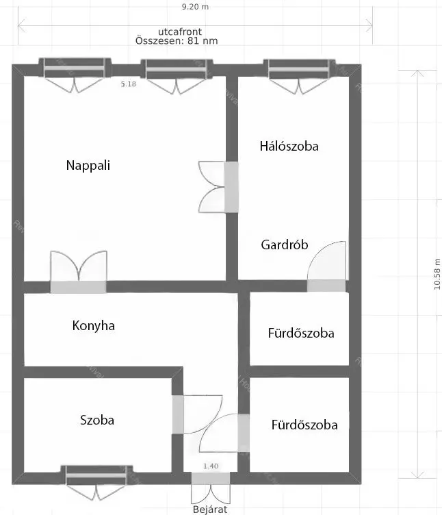 Kiadó albérlet 1050000 Ft/hó áron: Budapest, V. kerület  Váci utca. Mérete: 81 nm, 3 szobás | Alberlet.hu - 6649232