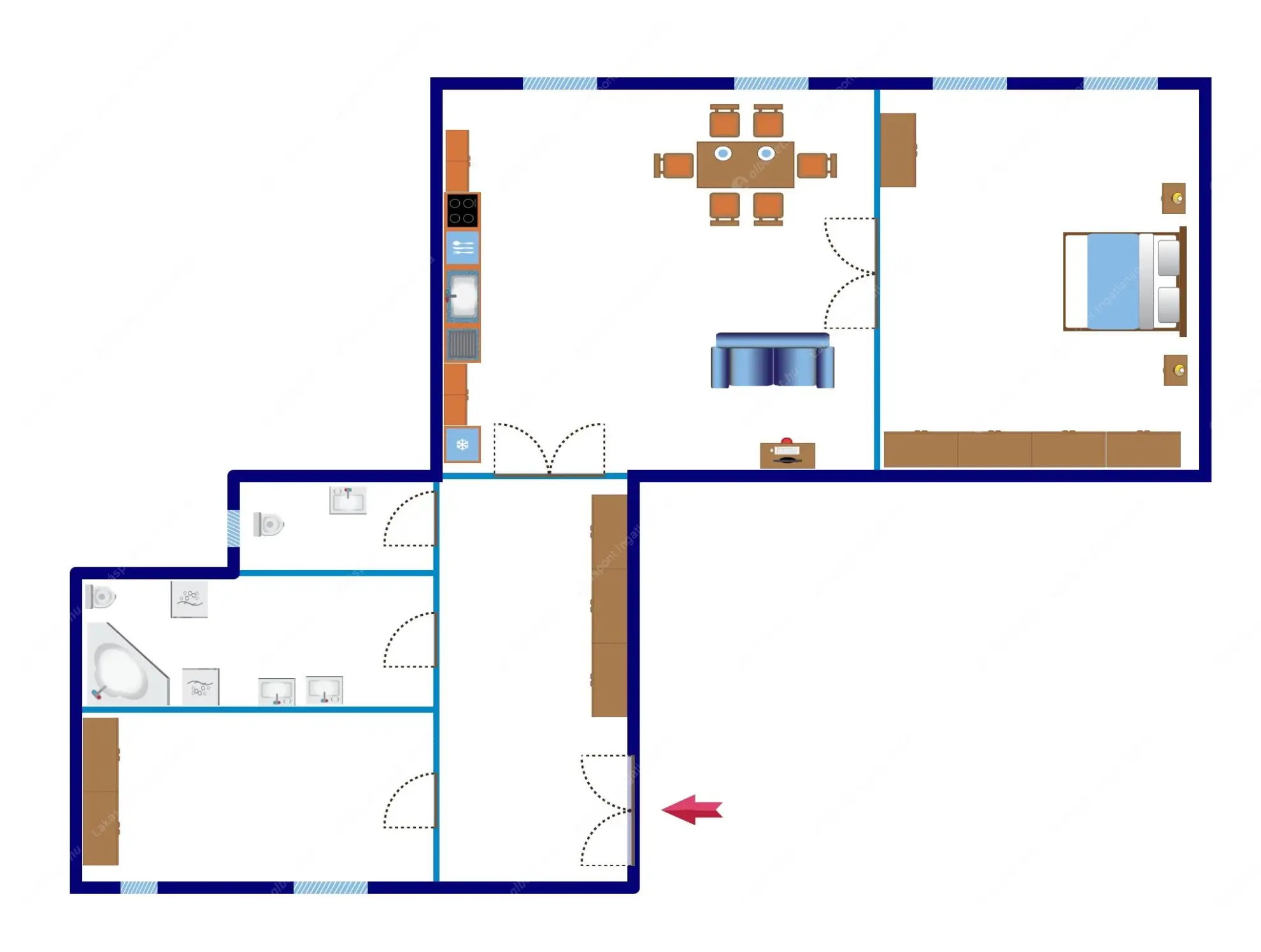 Kiadó albérlet 367000 Ft/hó áron: Budapest, VI. kerület  Jókai utca. Mérete: 91 nm, 3 szobás | Alberlet.hu - 6621556