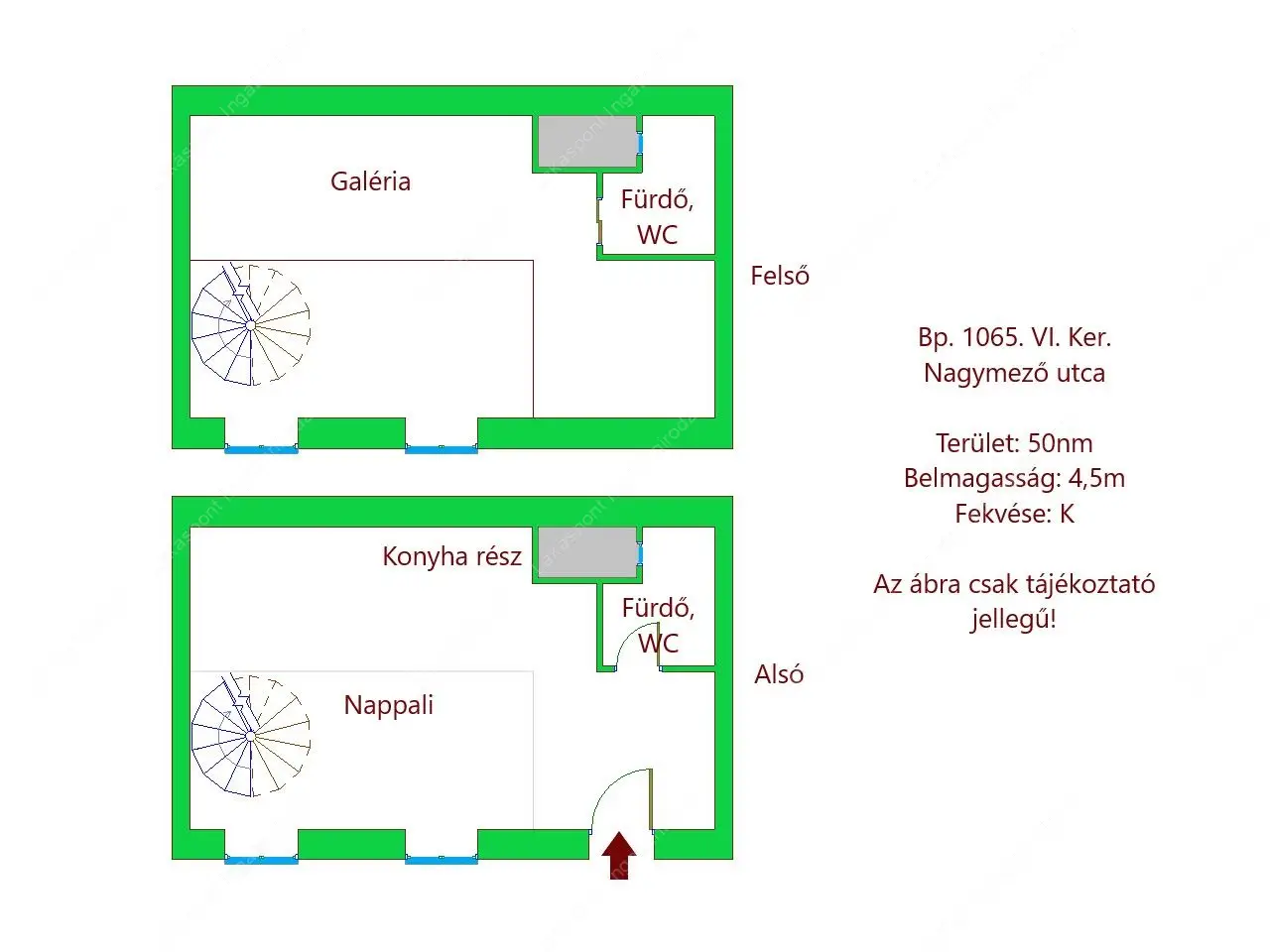 Kiadó albérlet 350000 Ft/hó áron: Budapest, VI. kerület  Nagymező utca. Mérete: 50 nm, 1 szobás | Alberlet.hu - 6639592