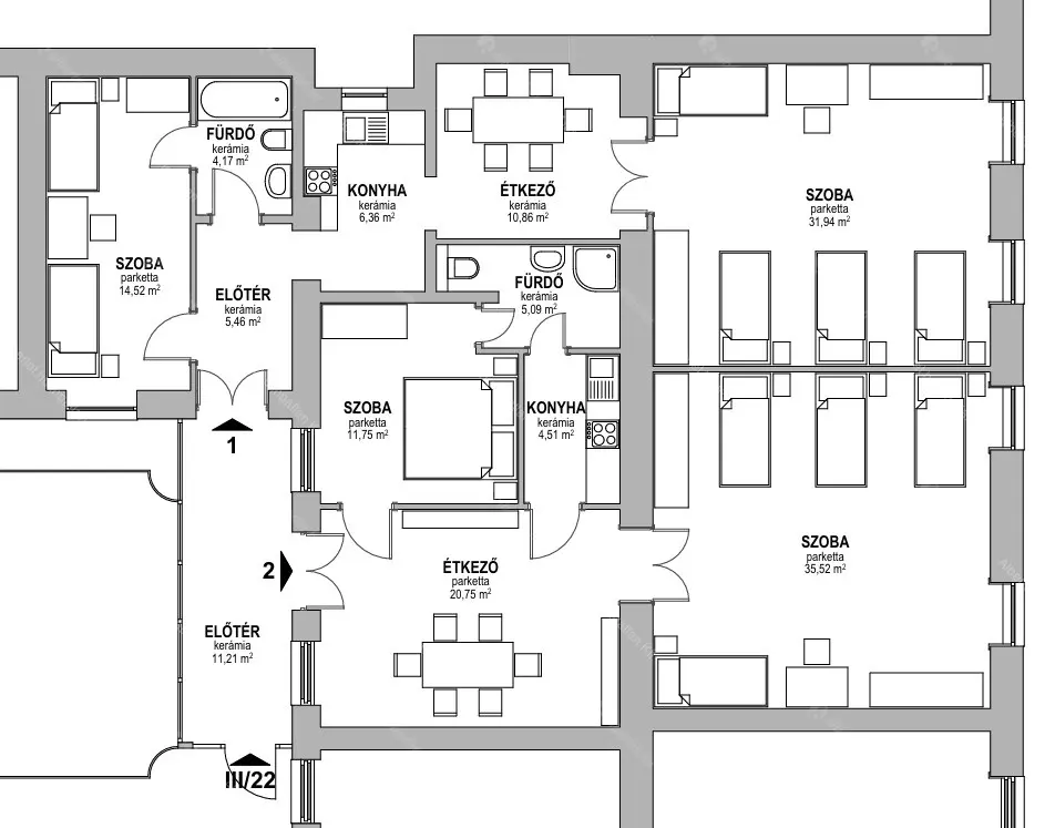 Kiadó albérlet 480000 Ft/hó áron: Budapest, VI. kerület  Ó utca. Mérete: 162 nm, 5 szobás | Alberlet.hu - 6672876