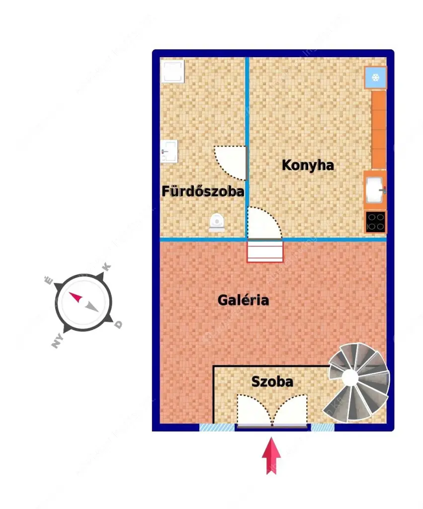 Kiadó albérlet 220000 Ft/hó áron: Budapest, VII. kerület  Hernád utca. Mérete: 51 nm, 1 szobás | Alberlet.hu - 6517580