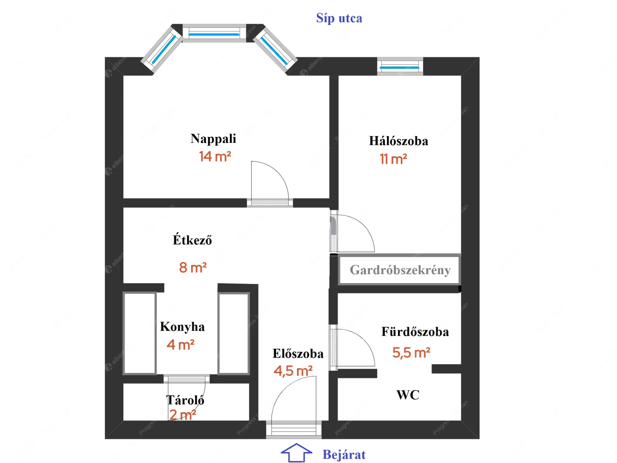 Kiadó albérlet 300000 Ft/hó áron: Budapest, VII. kerület  Síp utca. Mérete: 49 nm, 2 szobás | Alberlet.hu - 6582054