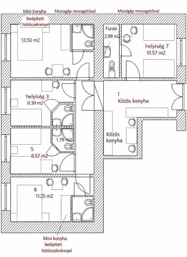 Kiadó albérlet 590000 Ft/hó áron: Budapest, VII. kerület  Thököly út. Mérete: 89 nm, 5 szobás | Alberlet.hu - 6748212