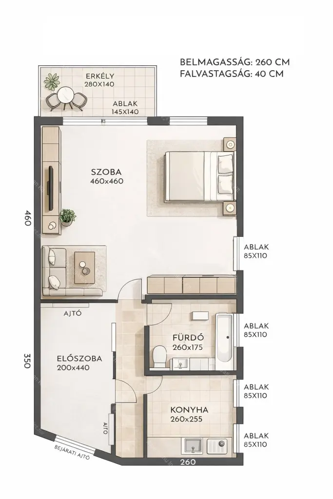 Kiadó albérlet 230000 Ft/hó áron: Budapest, VIII. kerület  Baross  utca . Mérete: 41 nm, 1 szobás | Alberlet.hu - 6642701