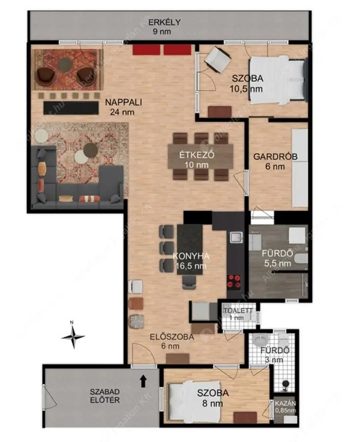 Kiadó albérlet 530000 Ft/hó áron: Budapest, VIII. kerület  Baross utca. Mérete: 89 nm, 3 szobás | Alberlet.hu - 6580757