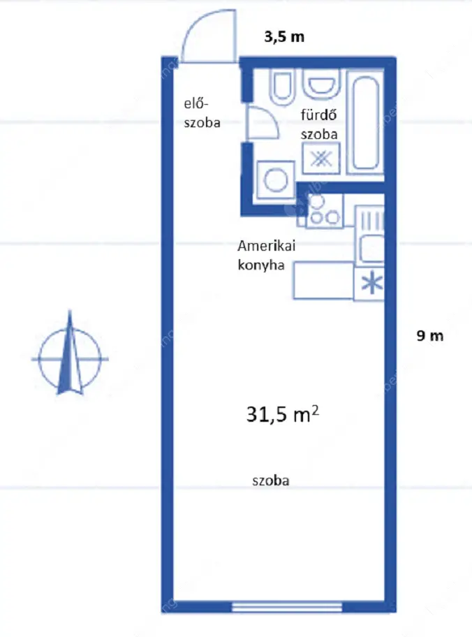 Kiadó albérlet 190000 Ft/hó áron: Budapest, VIII. kerület  Dugonics utca. Mérete: 31 nm, 1 szobás | Alberlet.hu - 6521976