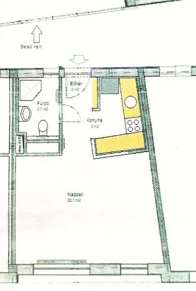Kiadó albérlet 230000 Ft/hó áron: Budapest, VIII. kerület  Nap  utca . Mérete: 34 nm, 1 szobás | Alberlet.hu - 6677166