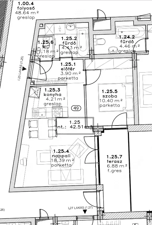 Kiadó albérlet 250000 Ft/hó áron: Budapest, VIII. kerület  Szerdahelyi utca. Mérete: 43 nm, 2 szobás | Alberlet.hu - 6620770