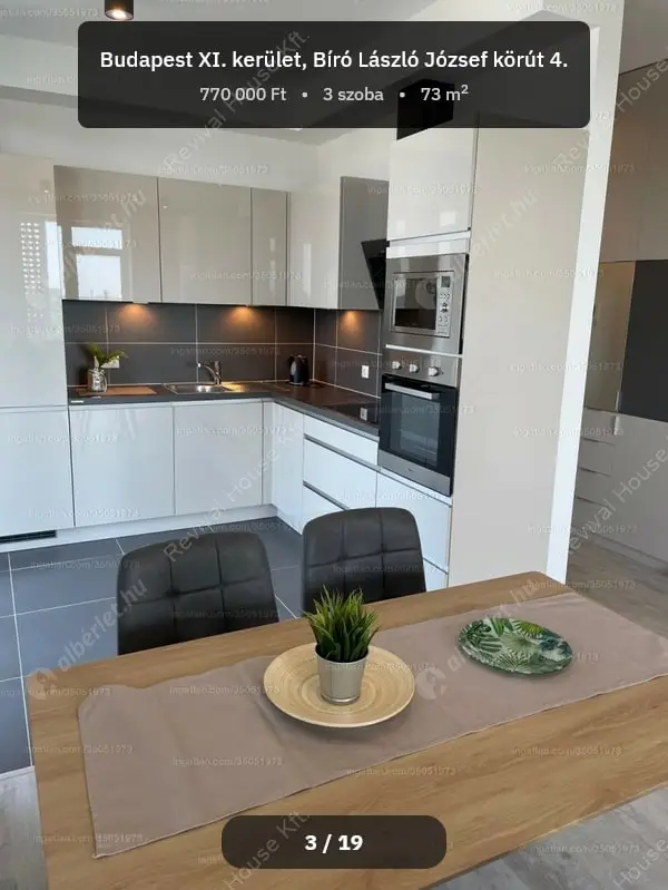 Kiadó albérlet 770000 Ft/hó áron: Budapest, XI. kerület  Bíró László József körút. Mérete: 73 nm, 3 szobás | Alberlet.hu - 6590942