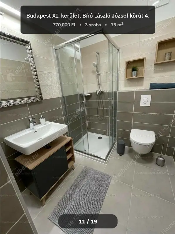 Kiadó albérlet 770000 Ft/hó áron: Budapest, XI. kerület  Bíró László József körút. Mérete: 73 nm, 3 szobás | Alberlet.hu - 6590950
