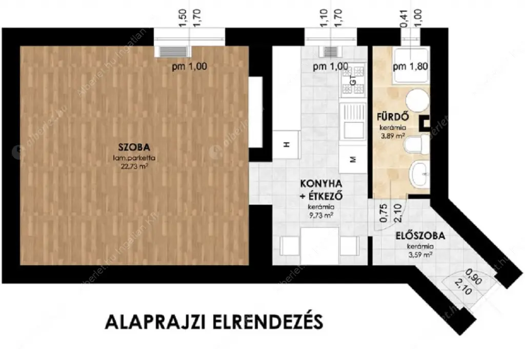 Kiadó albérlet 175000 Ft/hó áron: Budapest, XI. kerület  Bocskai út. Mérete: 34 nm, 1 szobás | Alberlet.hu - 6606276