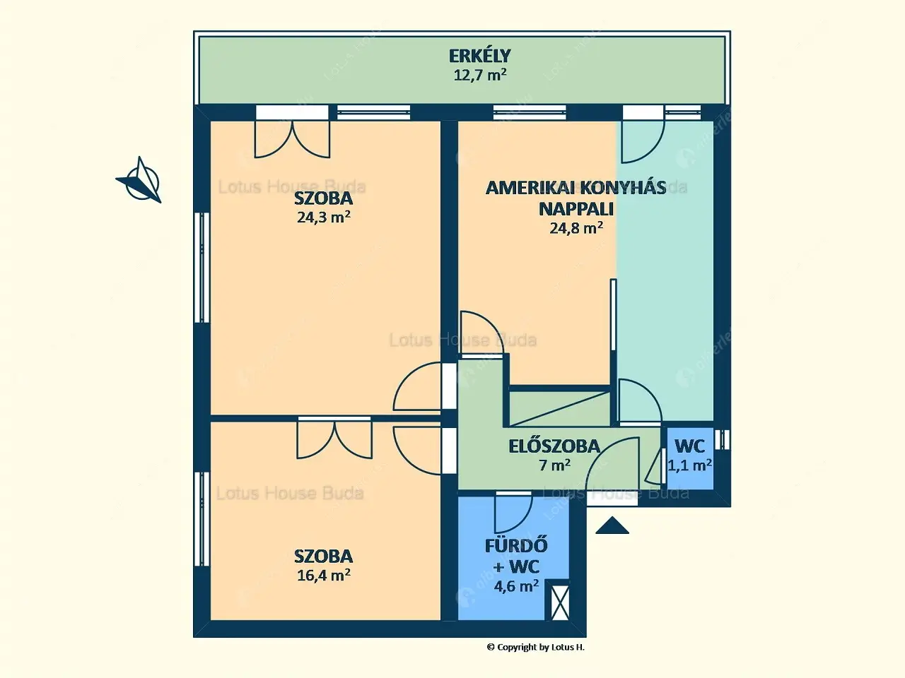 Kiadó albérlet 350000 Ft/hó áron: Budapest, XII. kerület  Kálló esperes utca. Mérete: 76 nm, 3 szobás | Alberlet.hu - 6597920
