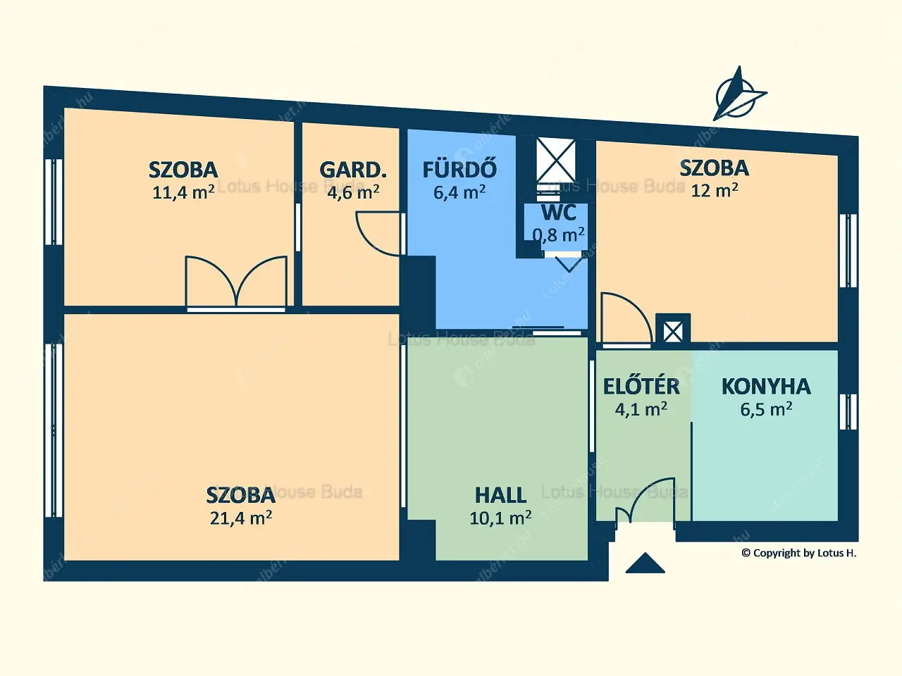 Kiadó albérlet 535000 Ft/hó áron: Budapest, XII. kerület  Maros utca. Mérete: 77 nm, 3 szobás | Alberlet.hu - 6593166