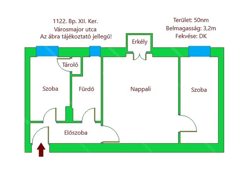 Kiadó albérlet 300000 Ft/hó áron: Budapest, XII. kerület  Városmajor utca. Mérete: 50 nm, 1 szobás | Alberlet.hu - 6650524
