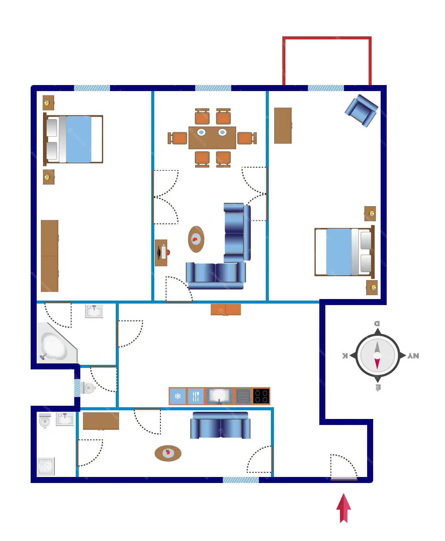 Kiadó albérlet 582000 Ft/hó áron: Budapest, XIII. kerület  Katona József utca. Mérete: 108 nm, 4 szobás | Alberlet.hu - 6674270