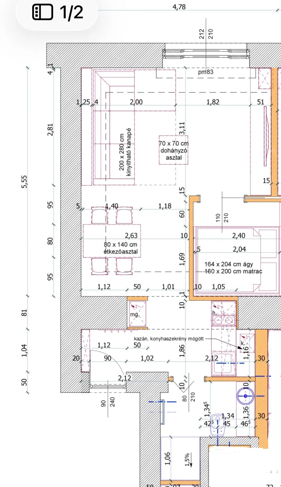 Kiadó albérlet 285000 Ft/hó áron: Budapest, XIII. kerület   Katona József utca. Mérete: 36 nm, 1 szobás | Alberlet.hu - 6641981