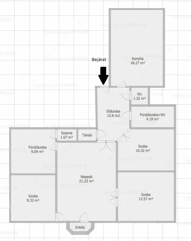 Kiadó albérlet 450000 Ft/hó áron: Budapest, XIII. kerület  Katona József utca. Mérete: 99 nm, 4 szobás | Alberlet.hu - 6565730