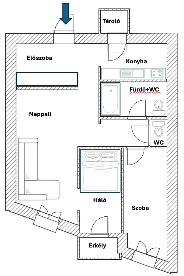 Kiadó albérlet 280000 Ft/hó áron: Budapest, XIII. kerület  Mór utca. Mérete: 66 nm, 1 szobás | Alberlet.hu - 6670523
