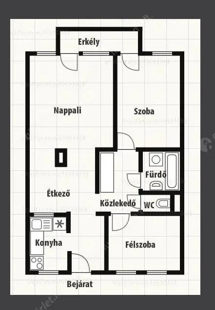 Kiadó albérlet 330000 Ft/hó áron: Budapest, XIII. kerület  Radnóti Miklós utca. Mérete: 65 nm, 2 szobás | Alberlet.hu - 6629875