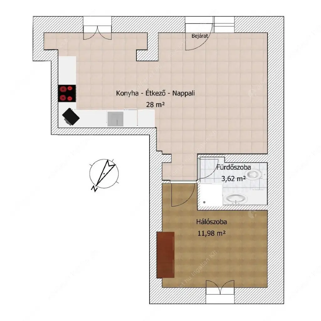 Kiadó albérlet 225000 Ft/hó áron: Budapest, XIV. kerület  Bácskai utca. Mérete: 44 nm, 2 szobás | Alberlet.hu - 6562046