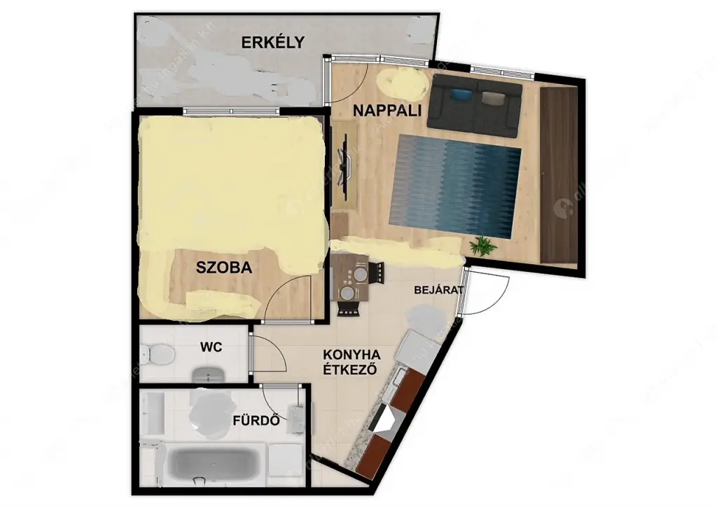 Kiadó albérlet 240000 Ft/hó áron: Budapest, XXI. kerület  II. Rákóczi Ferenc  út . Mérete: 46 nm, 2 szobás | Alberlet.hu - 6614077